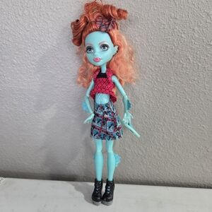 Monster High Doll with Blue Skin and Orange Hair
